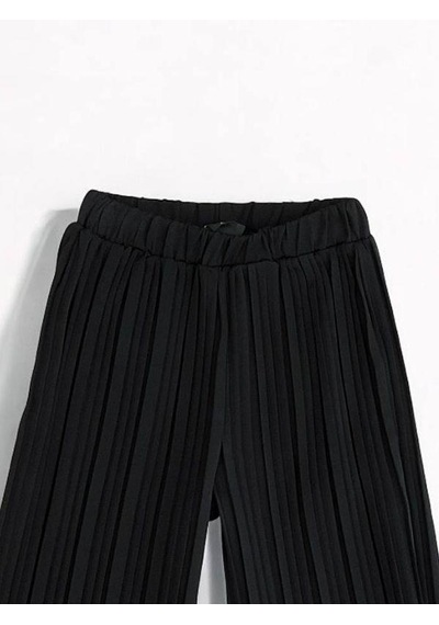 Zekids Kız Çocuk Fitilli Pantolon-14449 Siyah