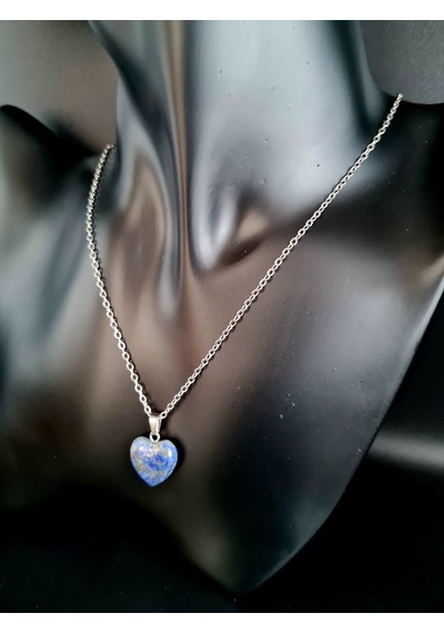 Sertifikalı Doğal Taş Lapis Lazuli Kalp Model Minimal Kolye Aaa Kalite Çok REnkli