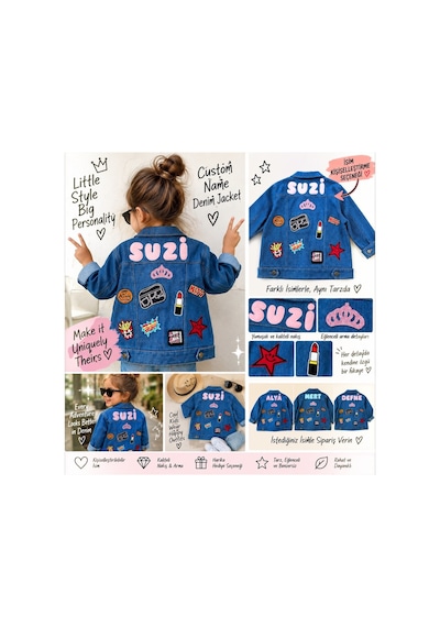 Bebe Kot Ceket İsim Kişiselleştirme Denim