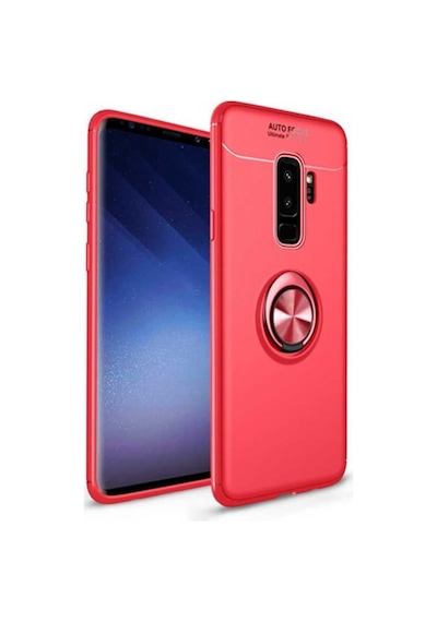 Samsung Uyumlu Galaxy S9 Plus Kılıf Yüzüklü Magnetli Ravel Case