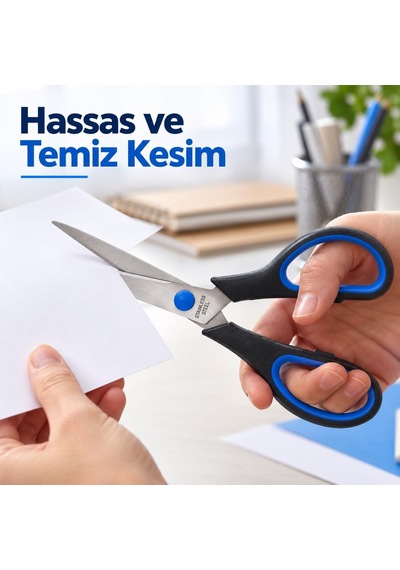 Çok Amaçlı Makas 18 Cm, Ofis Ev Kağıt Ve Hobi Makası