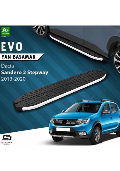 S-dizayn Dacia Sandero 2 Stepway Evo Aluminyum Yan Basamak 173 Cm 2013-2020
