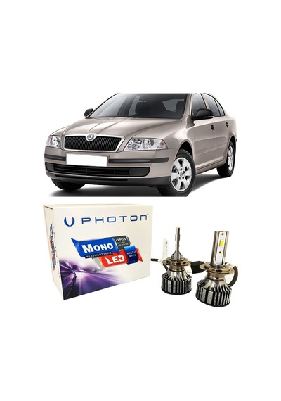Skoda Octavia Mk2 Led Xenon Kısa Far Ampulü H7 Mono Yeni Seri Beyaz 2004-2009
