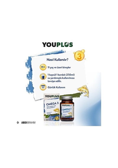 Youplus Omega-3 30 Kapsül Kofre 2.si %50 İndirimli X2