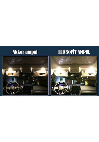 Sarı Renk Led Sofit Ampul 31Mm - 21 Smd Led Li