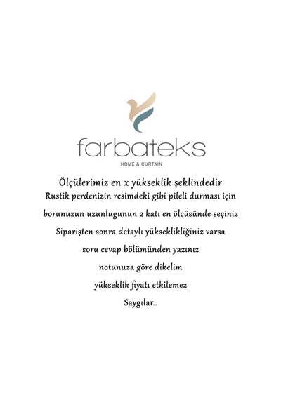 Mürdüm Rustik Perde Kuşgözü Halkalı Boru Halka Dekoring Perde 100 X 250