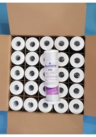 Damlalife 10'' Blok Karbon (Cto) Su Arıtma Filtre 25 Adet