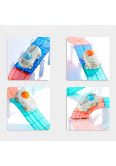 Mideer Magnetic Tiles Arabalı Yarış Pisti - 115 Parça