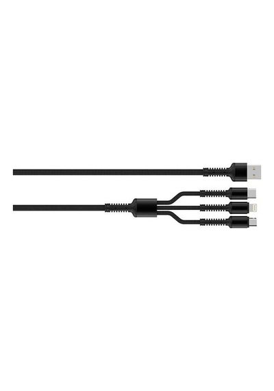 Zore Lc93 3 In 1 3.4A Micro+Lightning+Type-C Usb Kablo 1.2M
