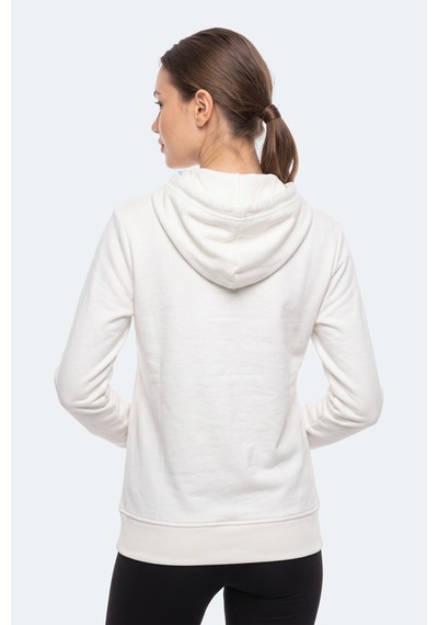 Slazenger Kıron I Kadın Kapüşonlu Beyaz Sweatshırt