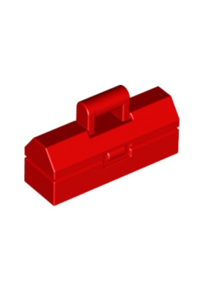 Minifigür Aksesuarları: Alet Çantası Toolbox Kırmızı Renkte