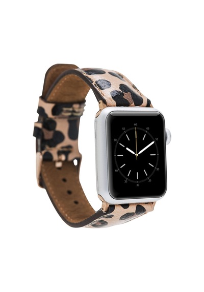 Apple Watch Uyumlu Deri Kordon 42-44-45mm Leopar Ne Diğer