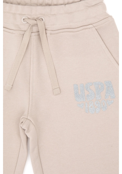 U.S. Polo Assn. Kız Çocuk Taş Simli Baskı Detaylı Jogger Eşofman Altı 50316849-VR049