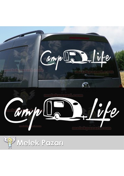 Camp Life, Kamp Hayatı Karavan Sticker, Karavan Çıkartması