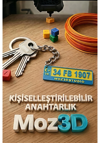 Kişiye Özel Fenerbahçe Plaka Anahtarlık Çok Renkli