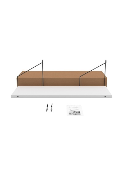 Duvar Rafı Kitaplık Mutfak Banyo Yaşam Alanı 20 X 70 Cm 1 Adet Beyaz