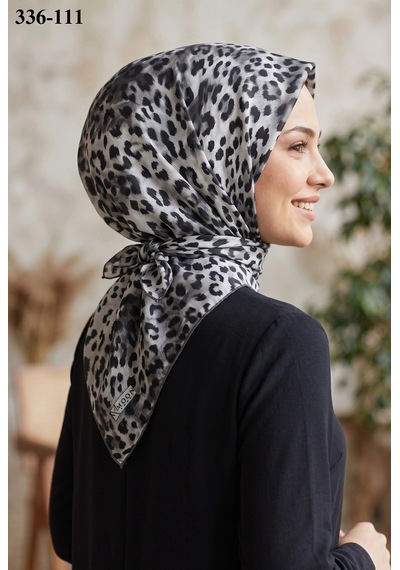 Moonscarfs Moonscarf Leopar Desenli Soft Pamuk Eşarp 336-111 Çok Renkli