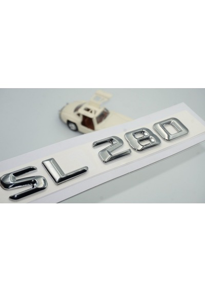 SL 280 Bagaj Krom Metal 3M 3D Yazı Logo