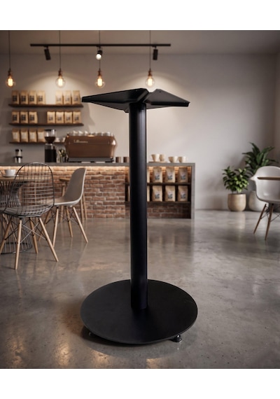 Matte Prime Bistro Yuvarlak Masa Ayağı 74cm - Kafe Restoran Ve Evler İçin Siyah