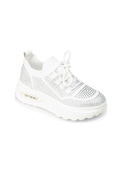 Deery Kadın Beyaz Taşlı Platform Sneaker - K0018zbyzc01 Beyaz