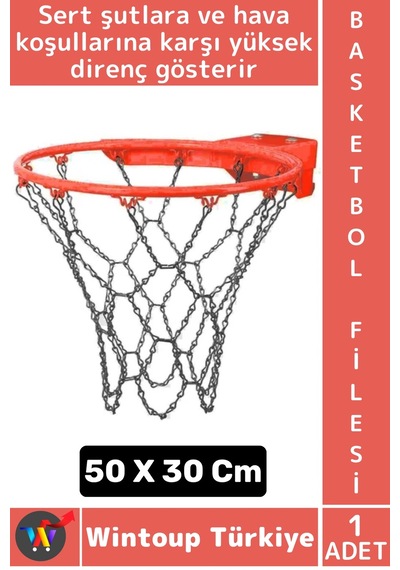 Basketbol Profesyonel Spor Okulu Kurs Saha Antrenman Bahçe Dış Mekan Demir Zincir Basketbol Filesi
