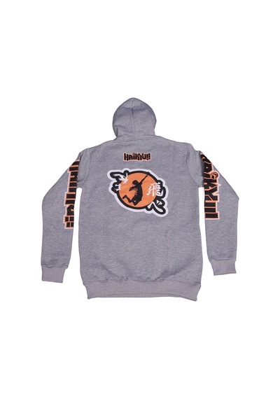 Haikyu No:1 Kapüşonlu Sweatshirt Gri Çok Renkli Haikyu No:1 Kapüşonlu Sweatshirt Gri Çok Renkli