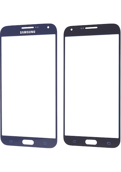 Samsung Galaxy Uyumlu E5 Ön Cam Dokunmatik Lens -Siyah Beyaz-
