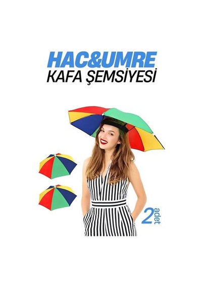 Zenvac Hac Umre Kafa Şemsiyesi Güneş Koruma Şemsiyesi 2 Adet Zenvac29