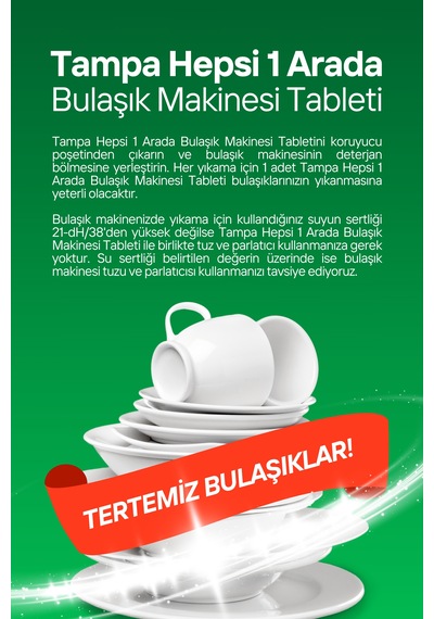Tampa Bulaşık Makinesi Deterjanı 50 Tablet