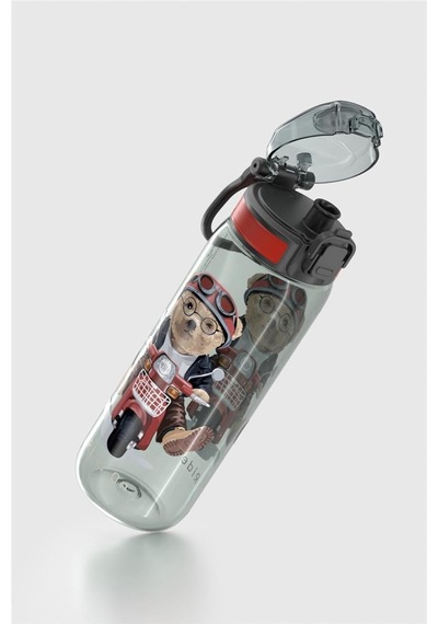 Renga Rybo-x Desenli 630 Ml Tritan Çocuk Matara 912163 Siyah Siyah