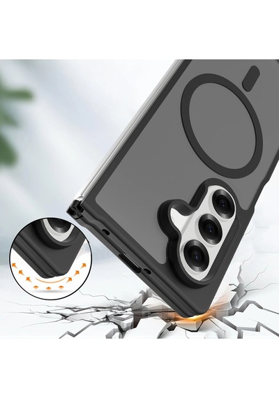 Samsung Uyumlu Galaxy Z Fold 8 Ultra Kılıf M-safe Şarj Özellikli Kamera Korumalı Zore Lunex Kapak