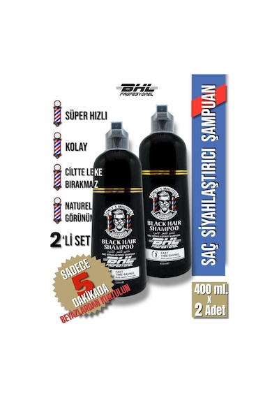 Siyahlaştırıcı Şampuan İkili Set / Saç Sakal 400ml. X 2 Adet 800 Ml.