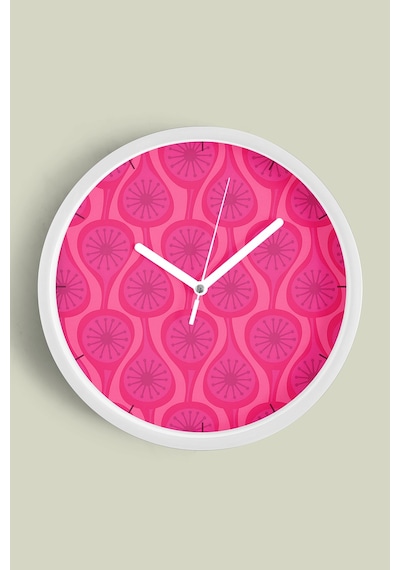 Soyut - Geometrik Temalı Modern Duvar Saati - 25cm - Önü Camlı Beyaz Kasa - Sessiz Mekanizma-jh0318 Beyaz