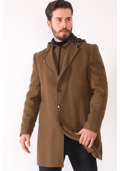 Plt8376 Dewberry Erkek Palto-camel Camel