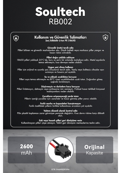 Soultech Rb002 2600mah Robot Süpürge Bataryası D.k