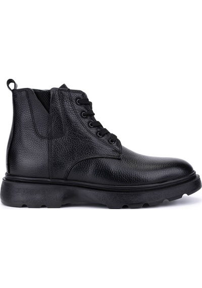 Tamer Tanca Erkek Hakiki Deri Siyah Casual Bot 1087 601 Erk Bot Sk25-26 Sıyah Siyah