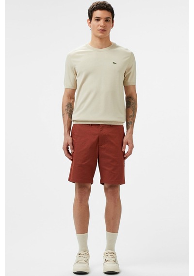 Lacoste Men's Slim Fit Bermuda Shorts Erkek Dar Kesim Pamuklu Bermuda Şort Kahverengi