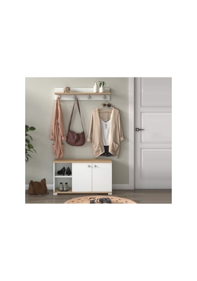 Ruum Store Vestiyer Ayakkabılık By Doğtaş Ahşap - Beyaz Ruum Store Vestiyer Ayakkabılık By Doğtaş Ahşap - Beyaz