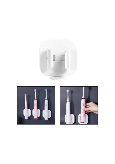 Microcase Yapışkanlı Duvara Monte Ayarlanabilir Şarjlı Diş Fırçası Tutucu Stand-al4801 Çok Renkli