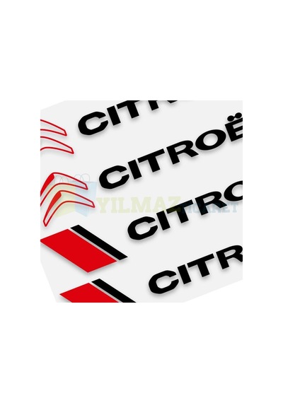 Citroen Logo Kapı Kolu Jant Yan Ayna Oto Sticker Yapıştırma 4 Ad 13 X 1,5 Cm