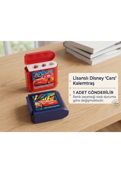 Bakgelal Disney Cars Lisanslı Hazneli 3 Delikli Kalemtıraş Şimşek Mcqueen 1 Adet - 9080911055314