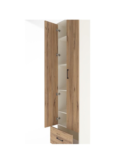 Arges Dolap 5 Raflı Tek Çekmeceli 2 Kapaklı 60x30x243 Aytaşı-çam Aytaşı