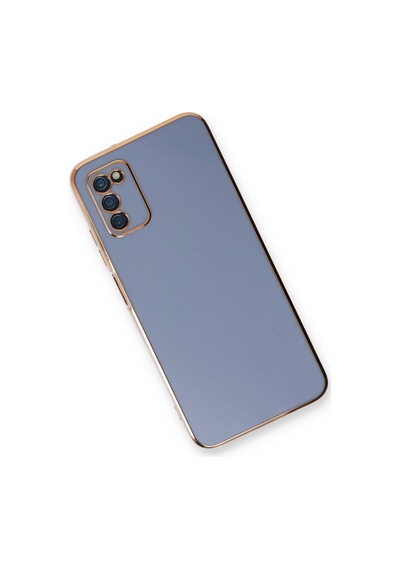 Gld-spt- Newface Samsung Uyumlu Galaxy A03s Kılıf Volet Silikon - Mavi