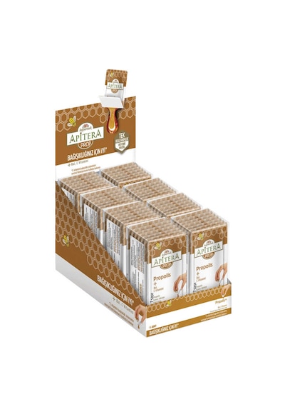 Apitera Prop Doğal Bal, C Vitamini Ve 175 Mg Propolis İçeren Takviye Edici 56lı Saşe