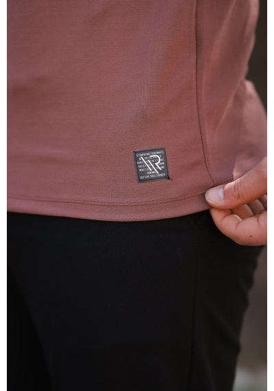 Veraura Lifestyle Erkek Yarım Balıkçı Yaka Kısa Kollu T-shirt Gülkurusu