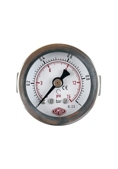 Simga 0-4 Bar Çap Ø40 MM Pano Tip Kuru Manometre