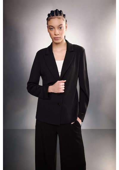 Defacto Standart Fıt Ceket Yaka Blazer Ceket G2228ax26spbk81 Siyah-bk81
