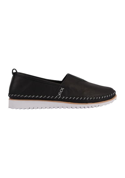 Napa Shoes Nefes Alan Hakiki Deri Rahat Taban Kadın Casual Ayakkabı Napa-108 Siyah