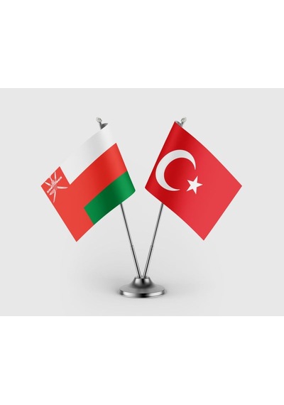 Umman Ve Türkiye Bayrağı İkili Saten Masa Bayrağı Takımı Diğer