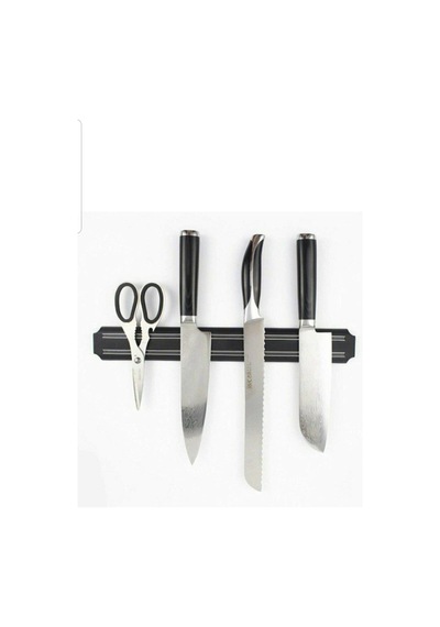 Mıknatıslı Paslanmaz Duvar Bıçak Askısı Standı 33 Cm Aparat Metal Gri Diğer